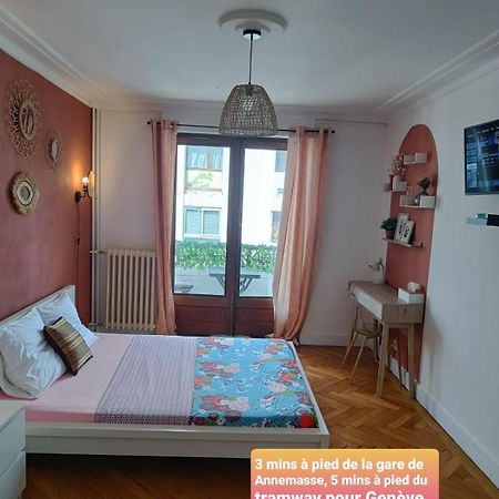 Belle Chambre D'Hote Avec Balcon Prive - 3 Mins Gare Annemasse - Geneve Acces Direct Exterior foto